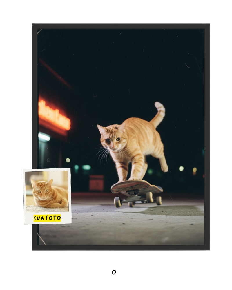Quadro - Meu gato de Skate