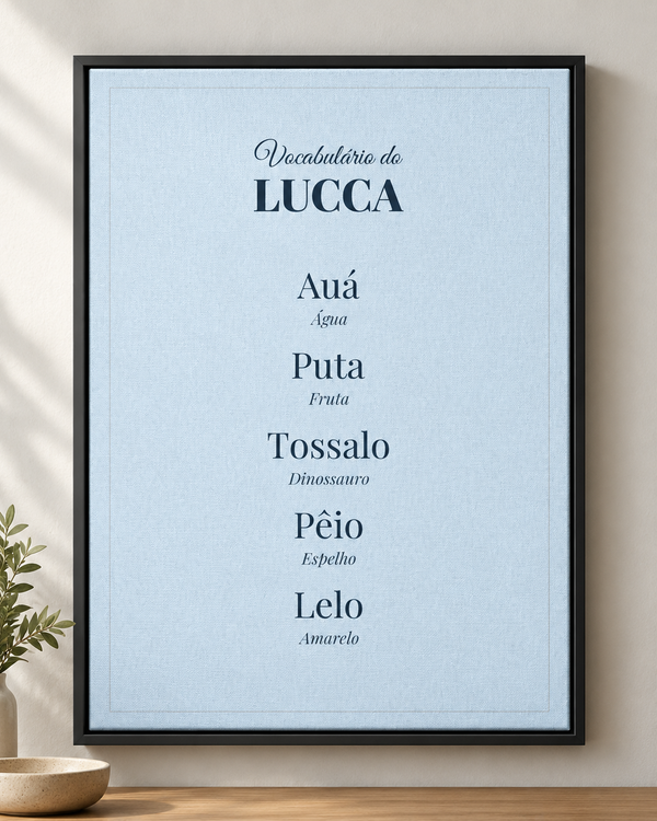 Quadro O Melhor Vocabulário – Personalizado