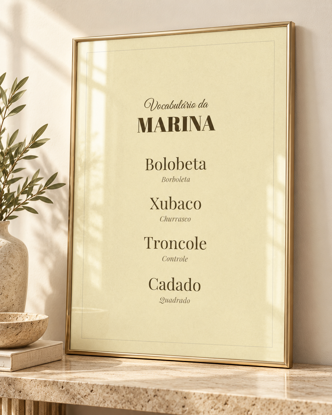 Quadro O Melhor Vocabulário – Personalizado
