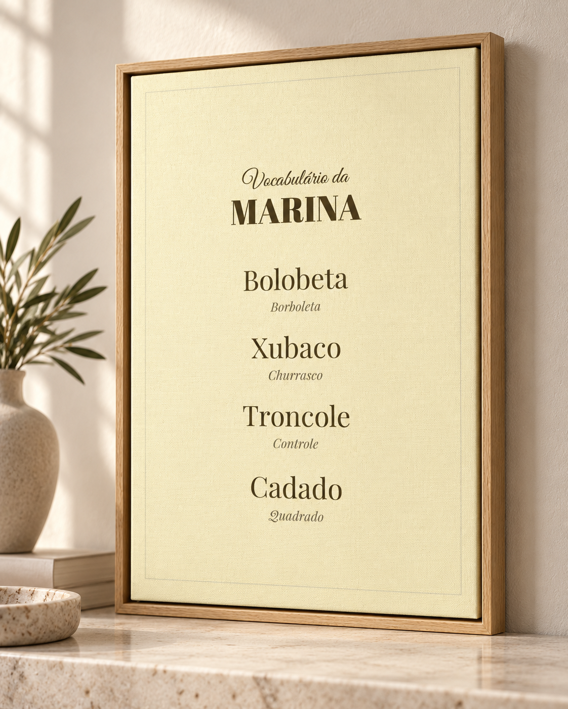 Quadro O Melhor Vocabulário – Personalizado