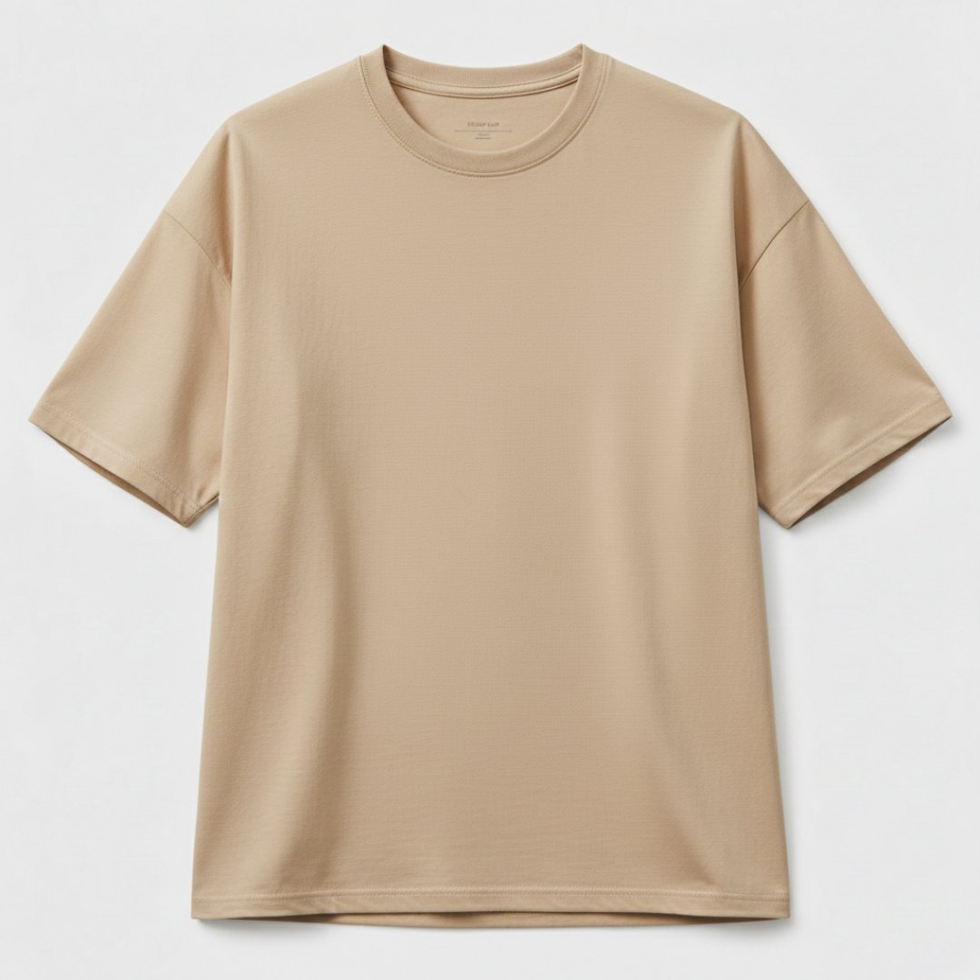 Camiseta oversized cor areia