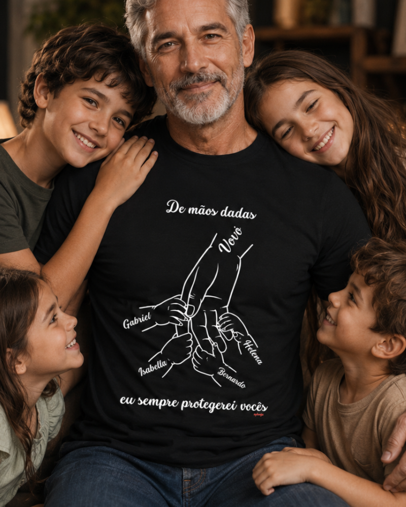 De mãos dadas eu sempre protegerei você (vovô)
