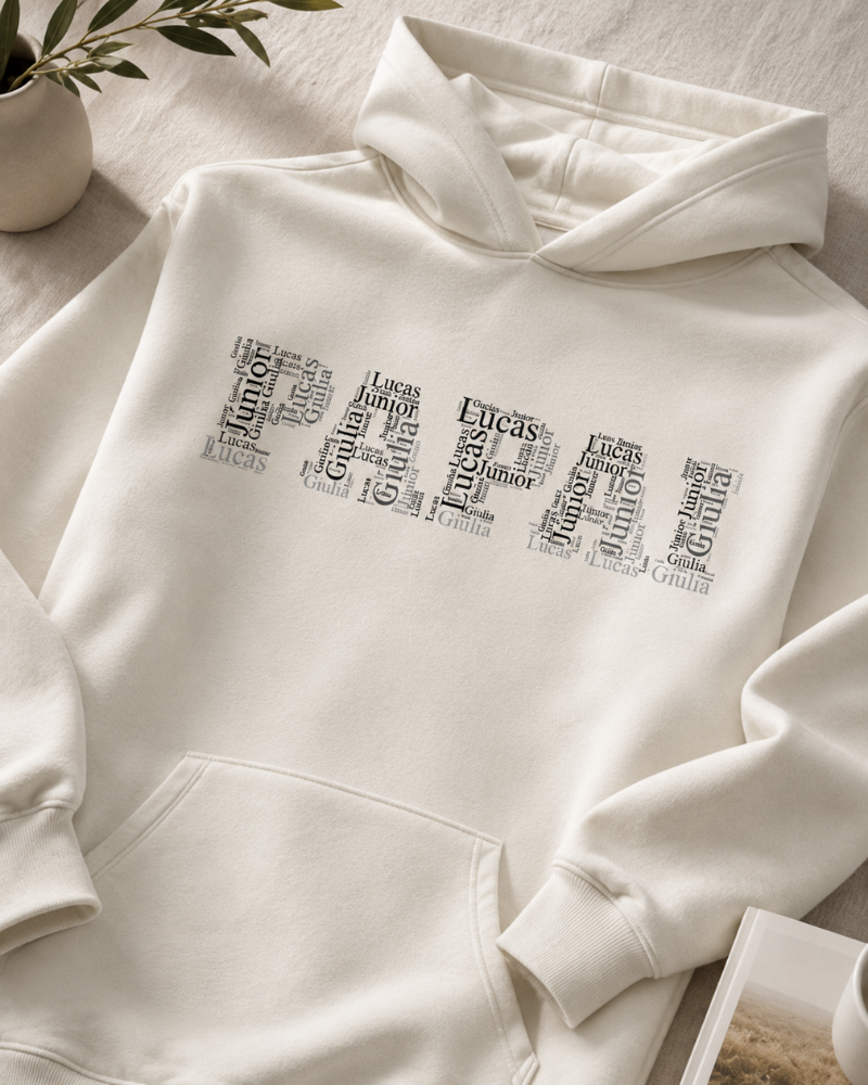 Wordcloud Papai - Moletom