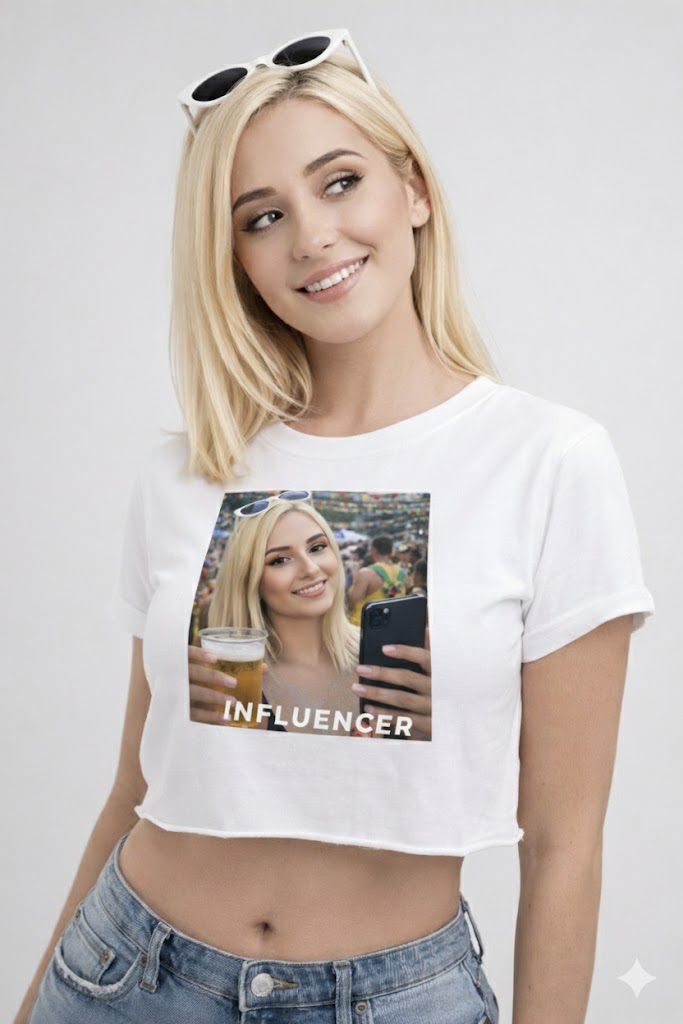 Influencer Sua Foto - Cropped e Regata